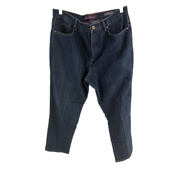 GLORIA VANDERBILT WOMENS‎ JEANS SIZE 16 AMANDA DARK WASH BOOTCUT - Picture 1 of 7